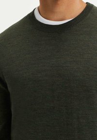 WE Fashion Stickad tröja - dark green