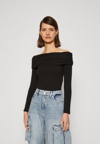 ONLY - ONLLIVE LOVE OFF SHOULDER - Maglietta a manica lunga - black Immagine in miniatura 1