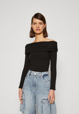 ONLLIVE LOVE OFF SHOULDER - T-shirt à manches longues - black