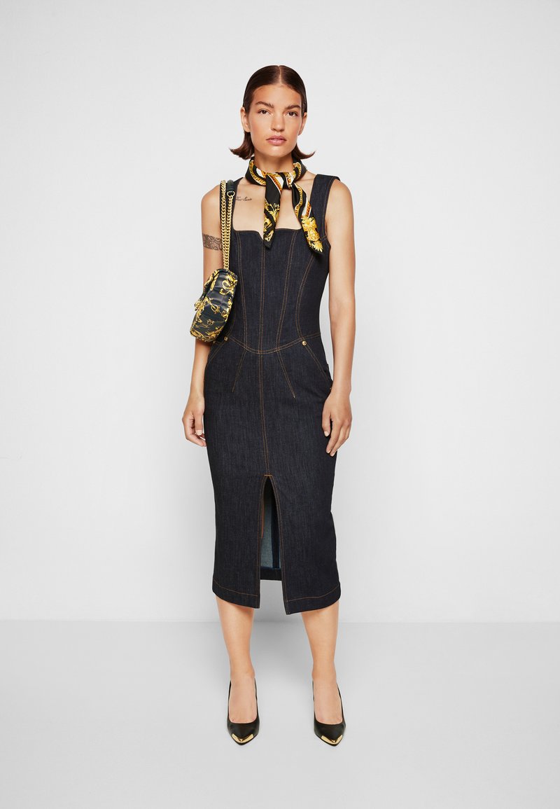 Versace Jeans Couture QUILTED CROSSBODY Umhängetasche nero/oro