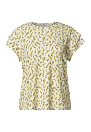 Street One Studio, T-SHIRT MIT VOLANT-ÄRMELN UND PRINT - T-shirt imprimé - off white