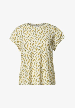 Street One Studio, T-SHIRT MIT VOLANT-ÄRMELN UND PRINT - T-shirt imprimé - off white