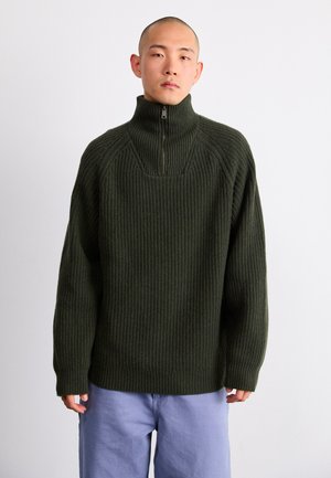 MARLON HALF ZIP - Svetrík - office green