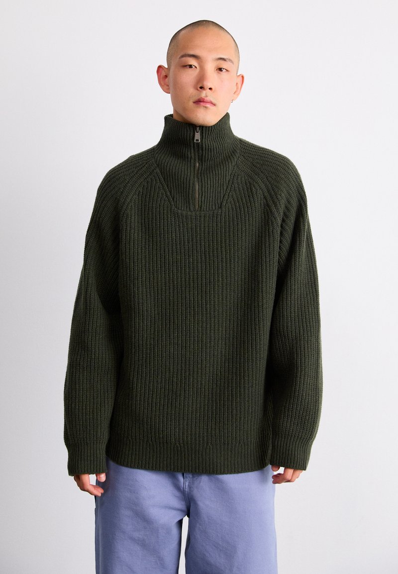 Carhartt WIP MARLON HALF ZIP - Neule - office green