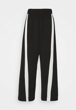 MOMENT PANTS - Kalhoty - black/white