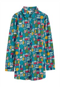 Seasalt Cornwall DOVE PLANT - Button-down blouse - multi stacked buoys mid teal