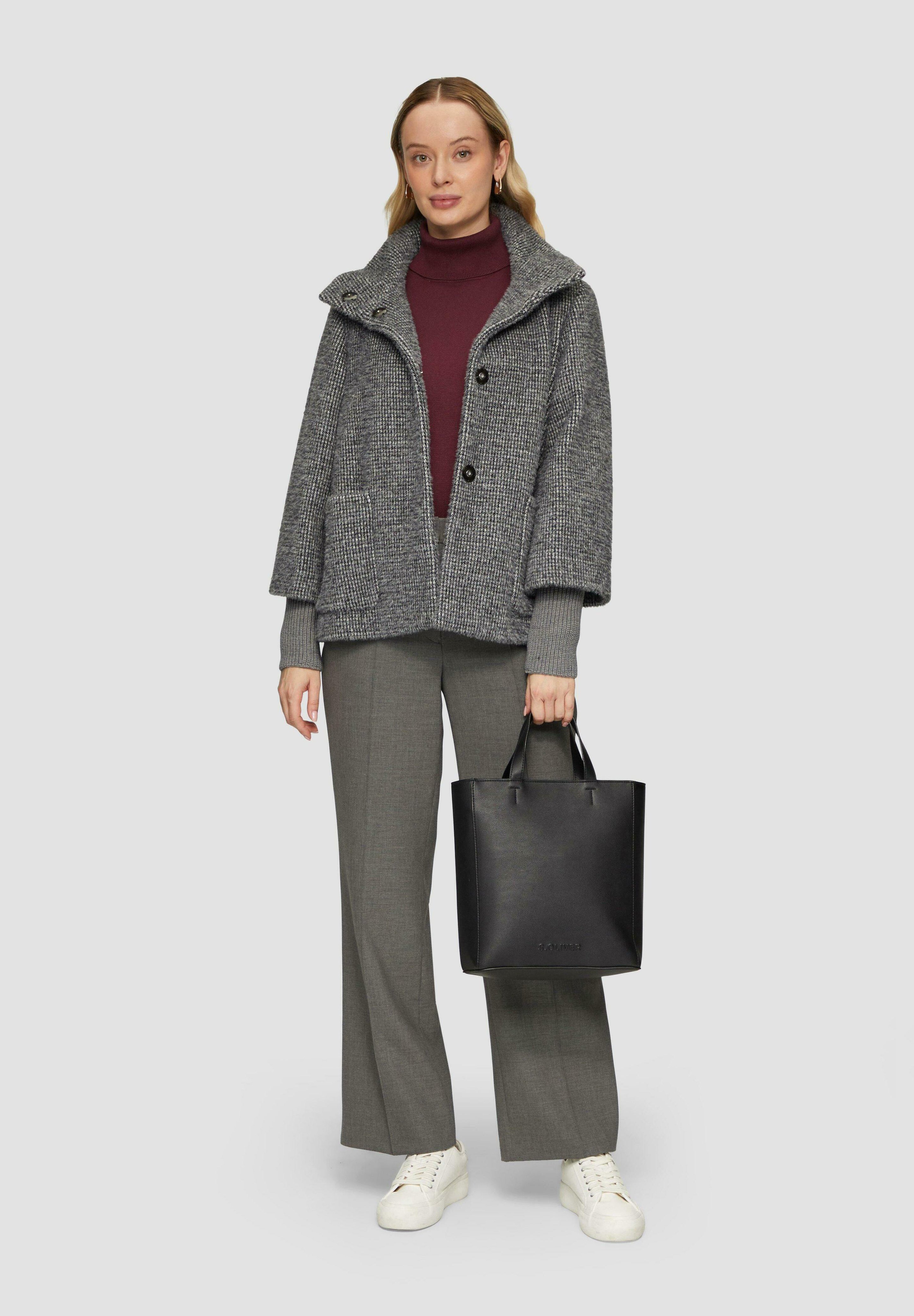 s.Oliver BLACK LABEL Leichte Jacke - dunkelgrau/anthrazit-meliert