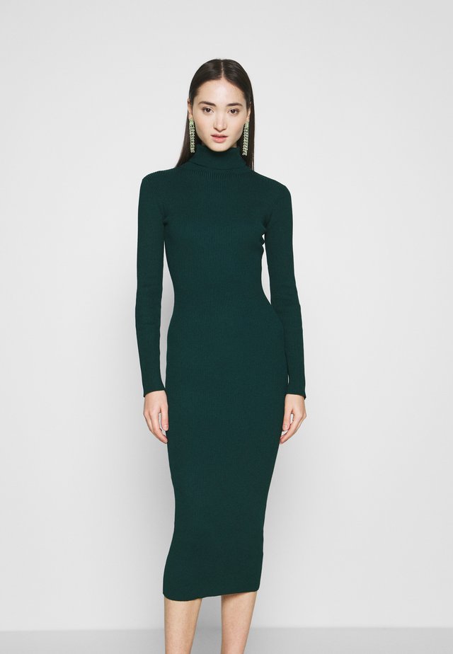 ROLL NECK MIDI DRESS - Tubino - forest green
