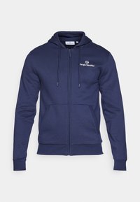 Sergio Tacchini CIPRESSO HOODIE SWEATER - Majica s kapuljačom i patentnim zatvaračem - navy/gardenia