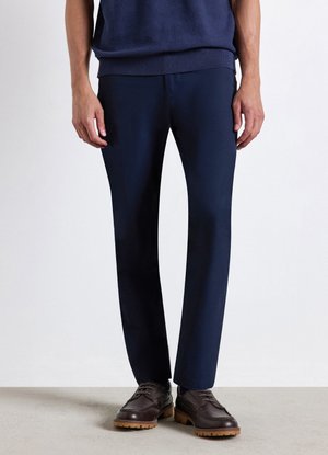 Calliope, PANTALONE LUNGO TINTA UNITA - Pantaloni - blu notte