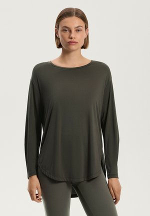 SOFT TOUCH LONG SLEEVE WITH BLACK PLEAT - Långärmad tröja - dark grey