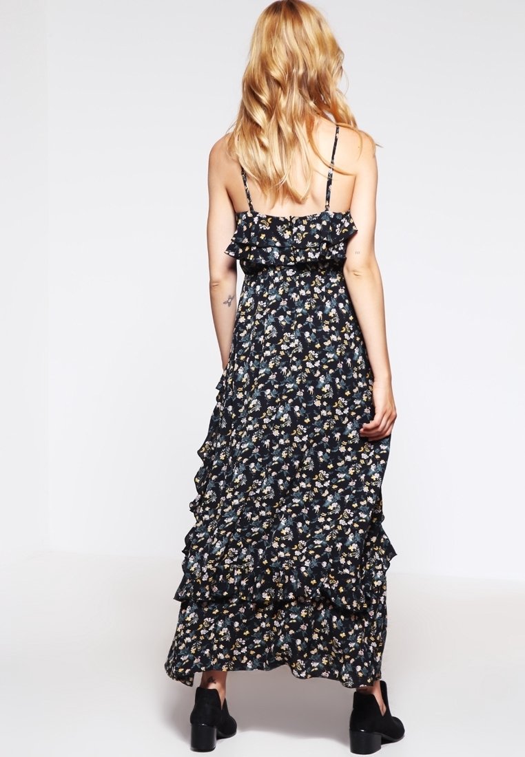 knee length dresses for ladies Red Floral Island Blossom Maxi Dress