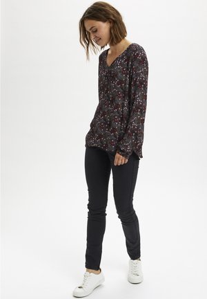Blouse - port royal flower print
