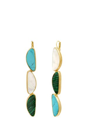 LONG AND CABOCHON SLEEPER NOTO - Boucles d'oreilles - turquoise/green