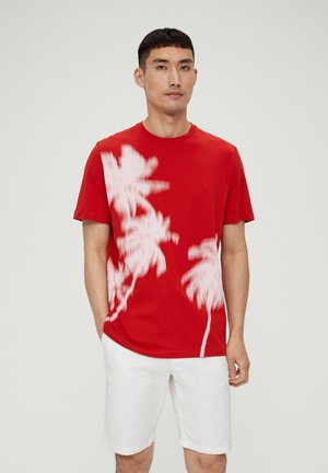 MIT GRAFIK - T-shirt con stampa - preiselbeere