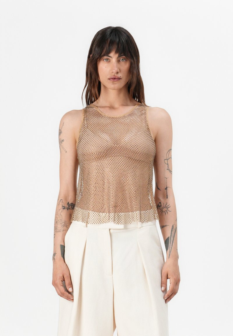 MUNTHE Top lichtbruin