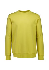 Felpa gialla con maniche lunghe, scollo rotondo e logo "LINDBERGH" in rilievo sulla parte anteriore. Texture liscia, vestibilità comoda.