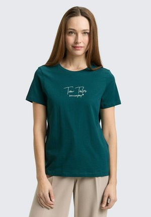 CREW NECK LOGO - T-Shirt print - deep meadow green