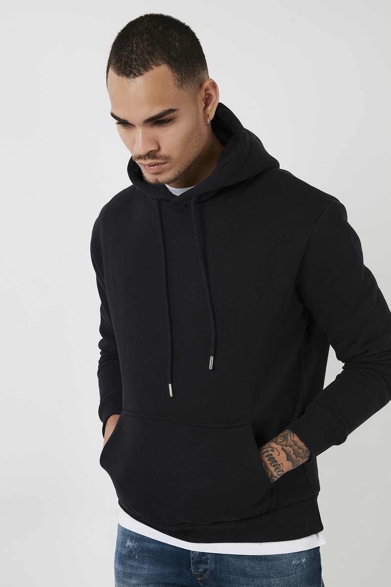 Buratti SLIM FIT - Hoodie - navy blue/dark blue - Zalando.ie