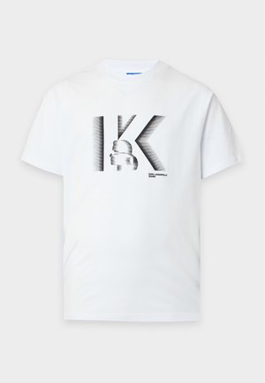 Karl Lagerfeld Jeans, LOGO TEE - T-shirts print - white