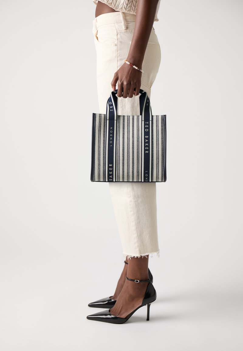 Ted Baker HARLLEE STRIPED SMALL CROSSBODY BAG - Käsilaukku - navy