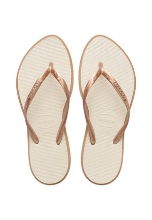 Havaianas, SLIM POINT - Sandále T-bar - rose gold/beige