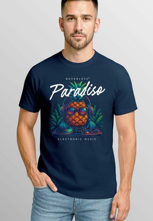 DJ ANANAS – PARADISO – EDM  - Print T-shirt - navy