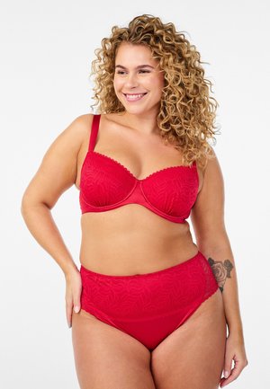 AUS SPITZE UND GLÄNZENDER - Nohavičky/Slipy - crimson