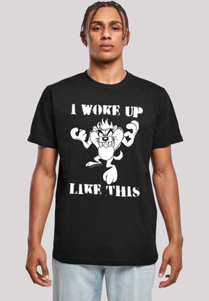 LOONEY TUNES TAZ I WOKE UP LIKE THIS - T-shirts med print - black
