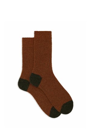 WITH CONTRASTING DETAILS - Socks - bruciato militare