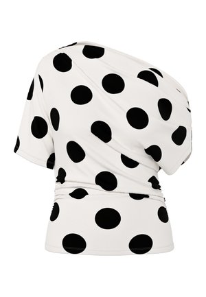 HYPEDROP, OFF SHOULDER TOP HDEMMA DRAPED - T-shirt imprimé - cloud dancer