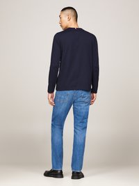 Tommy Hilfiger CHEST STRIPE TEE - Maglietta a manica lunga - desert sky