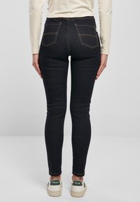Urban Classics HIGH WAIST  - Uske traperice - darkblue raw