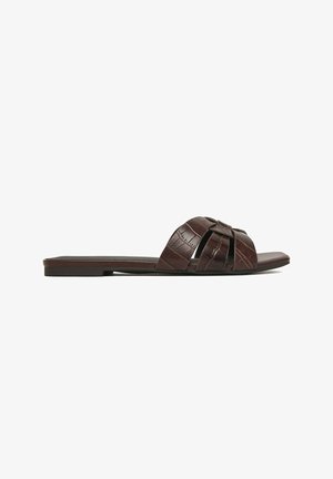 Gino Rossi, GINO ROSSI WOMEN'S BROWN FLIP-FLOPS - Slip-on sandaler - brown