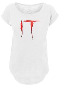 F4NT4STIC LONG CUT  IT FILM ES STEPHEN KING DISTRESSED LOGO - T-shirts med print - white