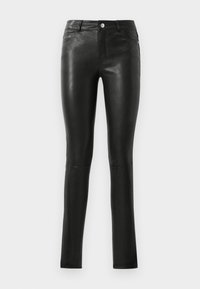 PHLAME CUIR LISSE - Kožené nohavice - black