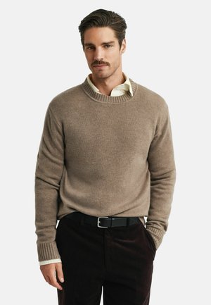 CREW NECK - Pullover - dk sand melange