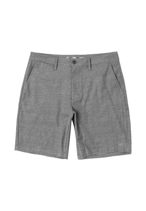 Sivé šortky z textúrovanej látky s rovnakým strihom, dvoma bočnými vreckami a malým logom na okraji. Označená veľkosť 37.