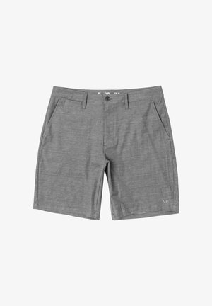 Sivé šortky z textúrovanej látky s rovnakým strihom, dvoma bočnými vreckami a malým logom na okraji. Označená veľkosť 37.