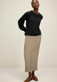 Next TWILL TALL - REGULAR FIT - Jupe longue - taupe brown