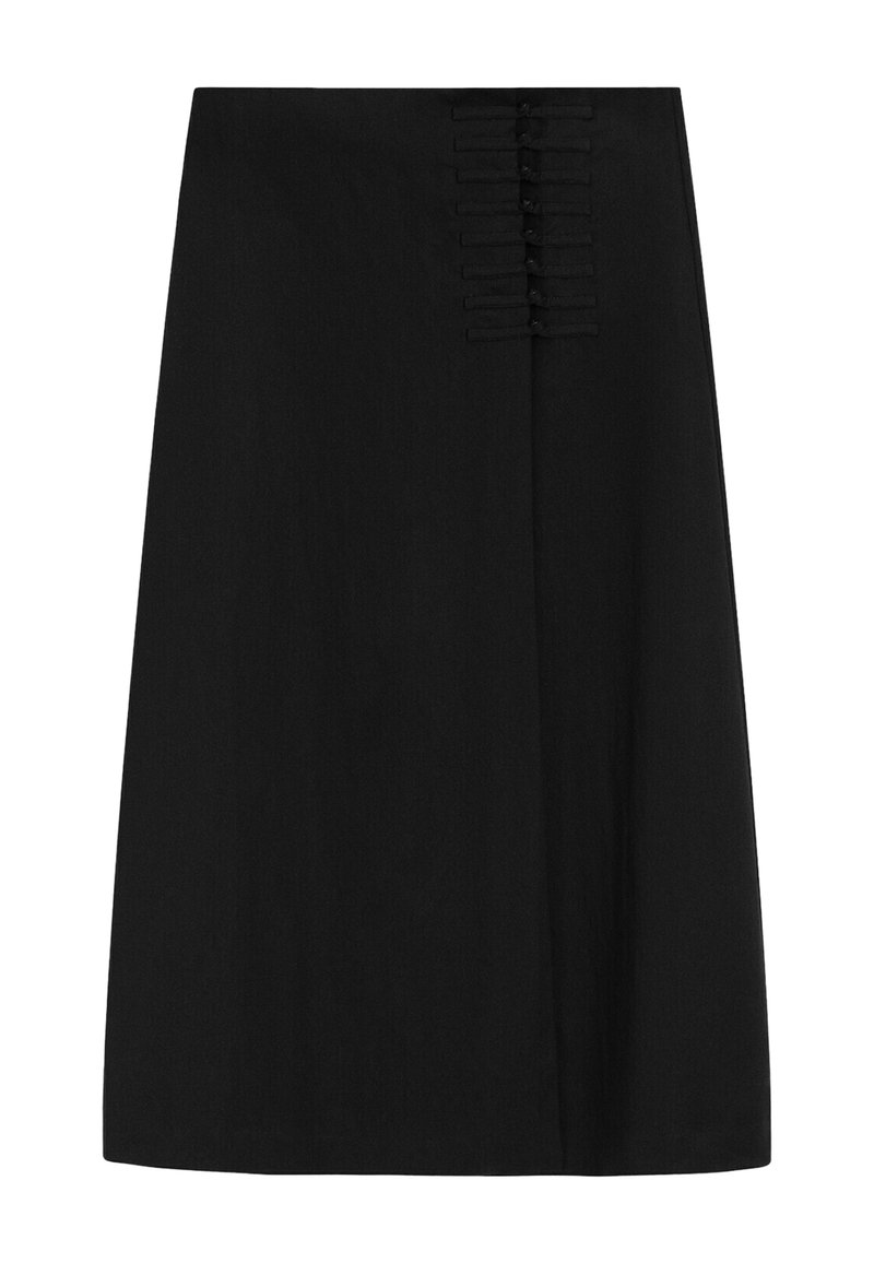 Massimo Dutti STRAIGHT MIDI SKIRT WITH BUTTON DETAIL - A-line skirt ...