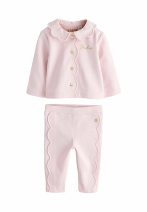 REGULAR FIT - 2 PIECE SCALLOP EDGE PONTE SET - Stoffhose - pink