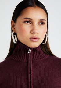 Weekday WINONA ZIP CARDIGAN - Kardigan - dark red