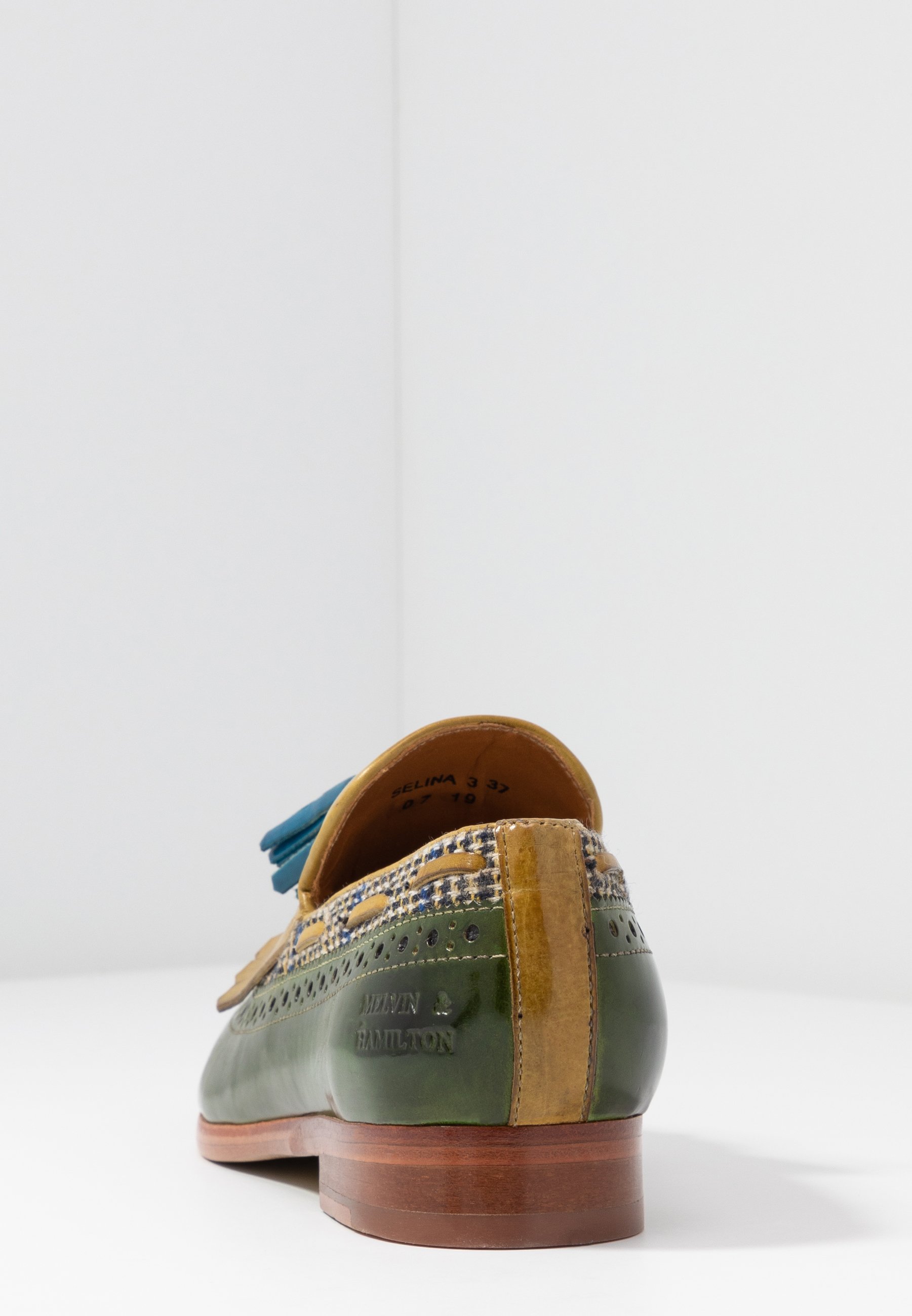 Melvin & Hamilton SELINA - Slippers - maroccan blue/olivine Melvin & Hamilton SELINA - Slippers - maroccan blue/olivine