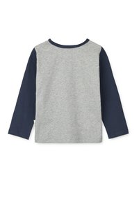 Liewood APIA PLACEMENT LONGSLEEVE - Pitkähihainen paita - grey melange/classic navy