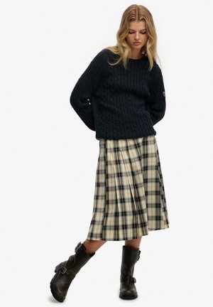 A-Linien-Rock - cream black check