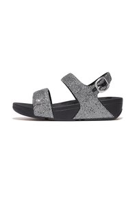 FitFlop LULU  GLITTERBALL - Sandalen met sleehak - zilver