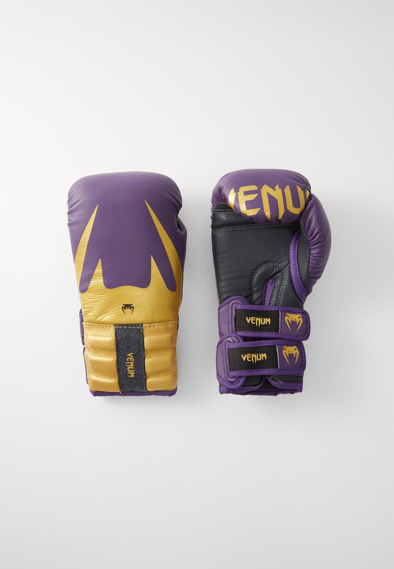 Venum REVERSO BOXING GLOVES - Poksikindad - dark purple/gold