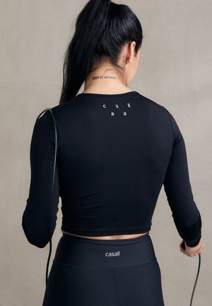 CROP LONG SLEEVE - Långärmad tröja - black