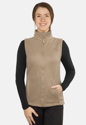 Ärmellose weste mit Seitentasche und Stehkragen Winterweste Bodywarmer - Weste - beige